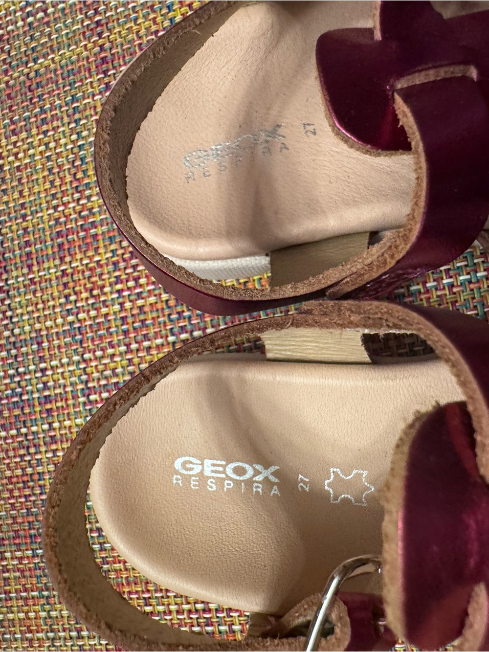 Geox Girls Metallic Pink Strappy Sandals - Brand New - Picture 3 of 7